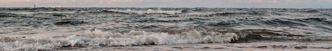 Blick auf die Ostsee in der Nähe vom Ostseestöpsel.
