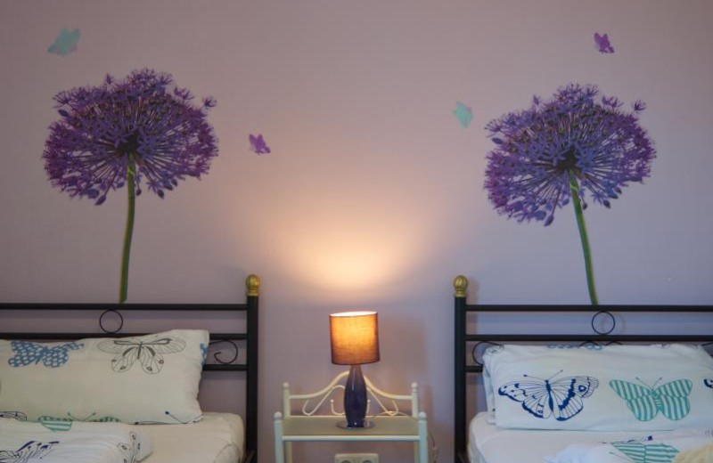 Einzelbetten im 2. Schlafzimmer in dem Ferienhaus mit Hund