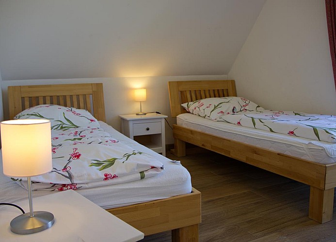 Zwei Einzelbetten in der Inselblume 28 für 6 Personen in Burg auf Fehmarn