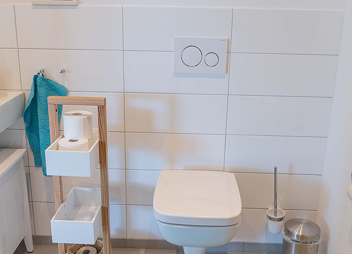 WC in der Ferienwohnung mit Hund in Burg auf Fehmarn