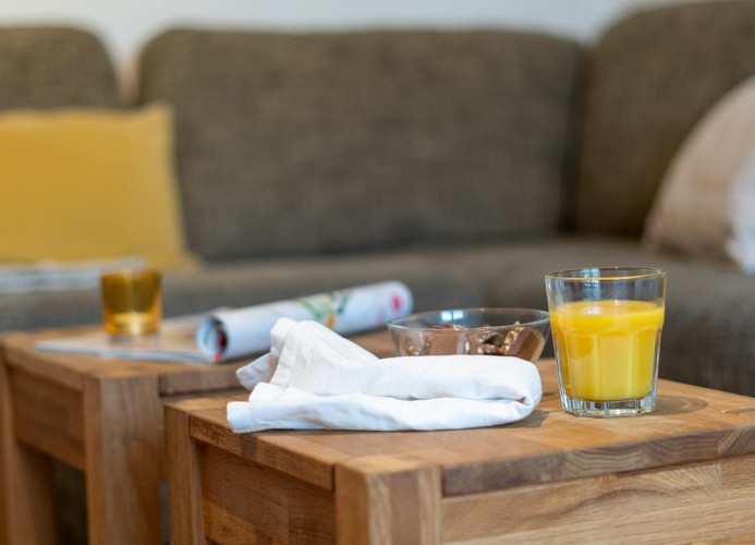 Couchtisch in der Fewo in Burg auf Fehmarn