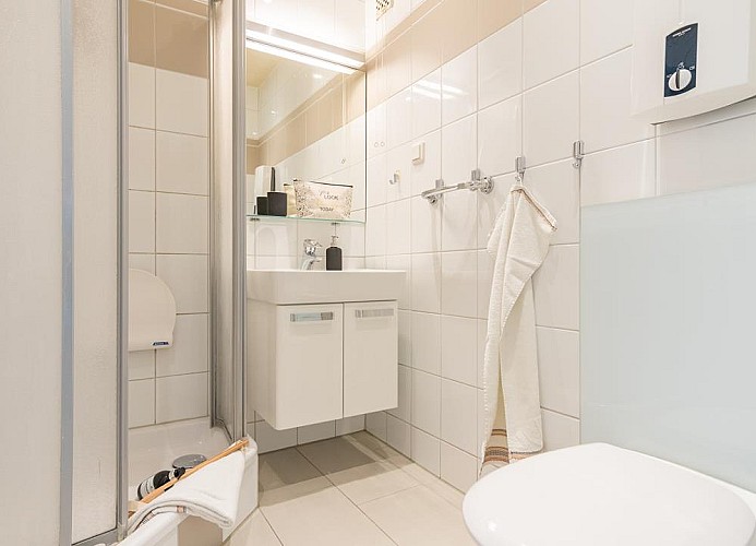 Badezimmer in der Ferienwohnung am Südstrand für 2 bis 4 Personen