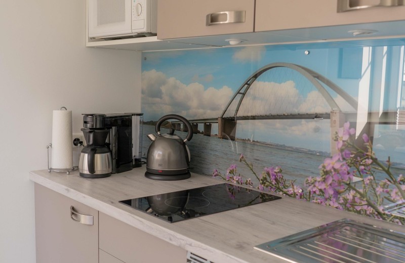 Küche in der Ferienwohnung für 2 Personen in Burg auf Fehmarn