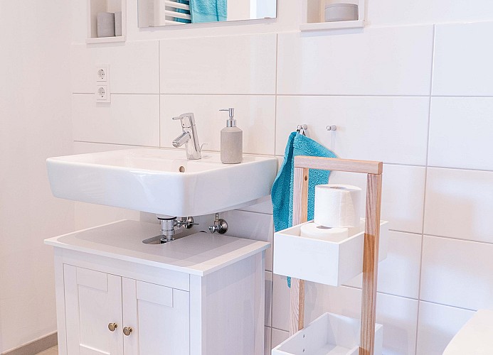 Badezimmer in der Fewo in Burg auf Fehmarn