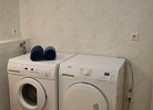 Waschmaschine und Trockner im Bad der Fewo für 4 Personen Nahe Burg auf Fehmarn