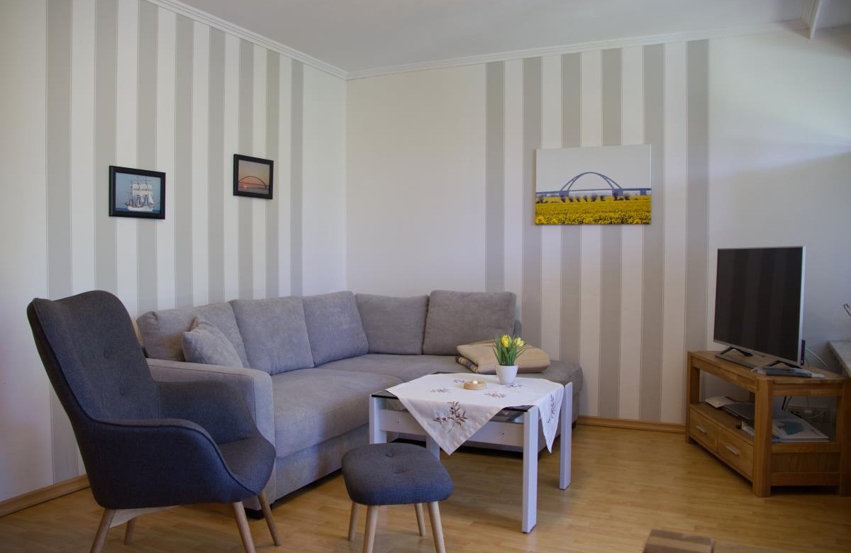 Wohnzimmer in der Ferienwohnung Inselblume 15  in der Nähe von Burg auf Fehmarn