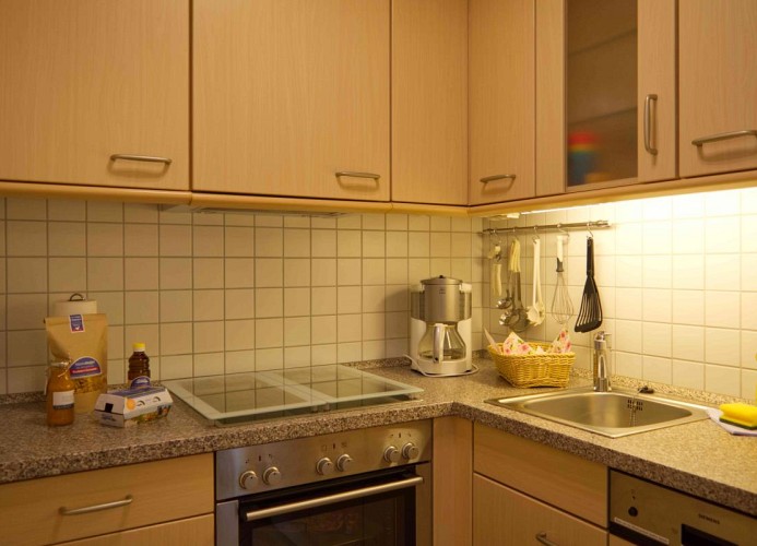 Küche in der Fewo in Burgtiefe auf Fehmarn
