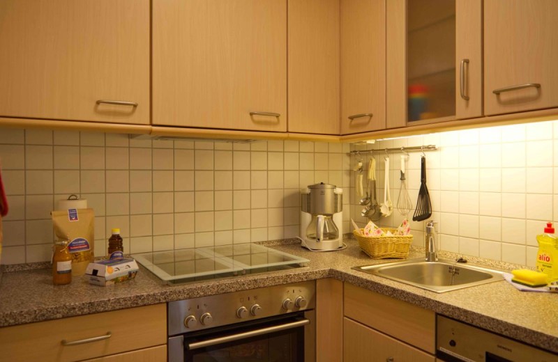 Küche in der Fewo in Burgtiefe auf Fehmarn