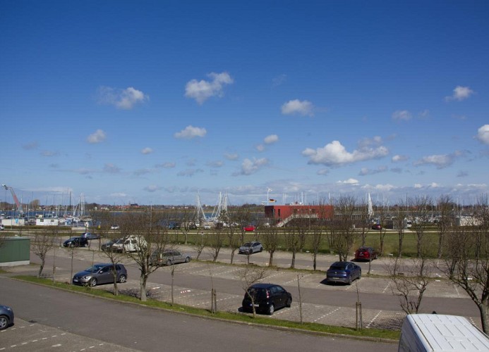 Anderer Ausblick aus der Ferienwohnung Inselblume 29 auf den Yachthafen