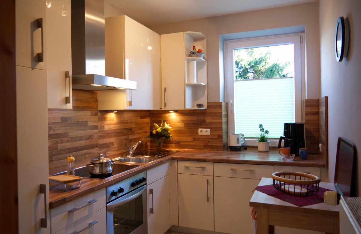 Küche in der Ferienwohnung Inselblume 15  in der Nähe vom Südstrand auf Fehmarn