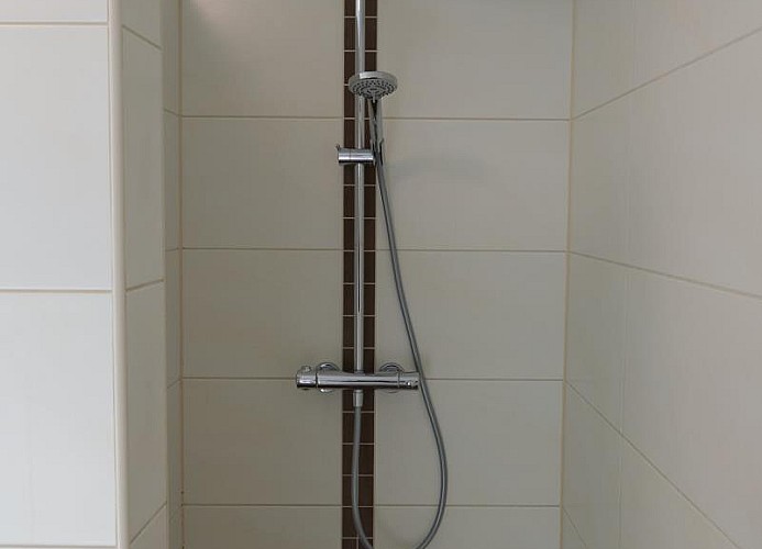 Dusche in dem Ferienhaus auf Fehmarn in Landkirchen