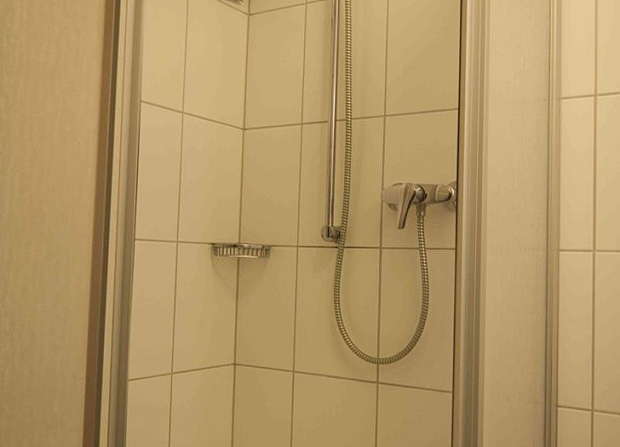 Dusche in der Ferienwohnung auf Fehmarn in Burgtiefe am Südstrand