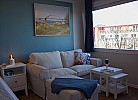 Wohnzimmer der Ferienwohnung Inselblume 73 am Yachthafen auf Fehmarn