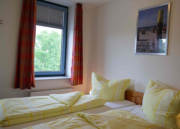 Doppelbett für 2 Personen in der Ferienwohnung auf Fehmarn in Burgtiefe