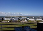 Aussicht vom Balkon der Ferienwohnung auf den Südstrand