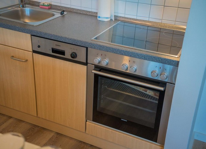 Teil der Küche in der Inselblume 78 auf Fehmarn