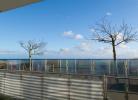 Meerblick von der Terrasse der Ferienwohnung direkt am Südstrand auf Fehmarn