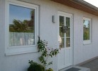 Eingang zur Ferienwohnung mit Hund für 2 bis 4 Personen in Burg
