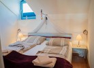 Schlafzimmer für 2 Personen in der Ferienwohnung in der Strandburg in Burgtiefe