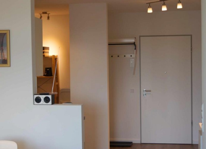 Blick Richtung Eingang der Ferienwohnung in Burg auf Fehmarn