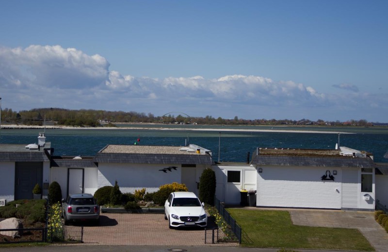 Der Blick auf die Fehmarnsundbrücke von der Ferienwohnung