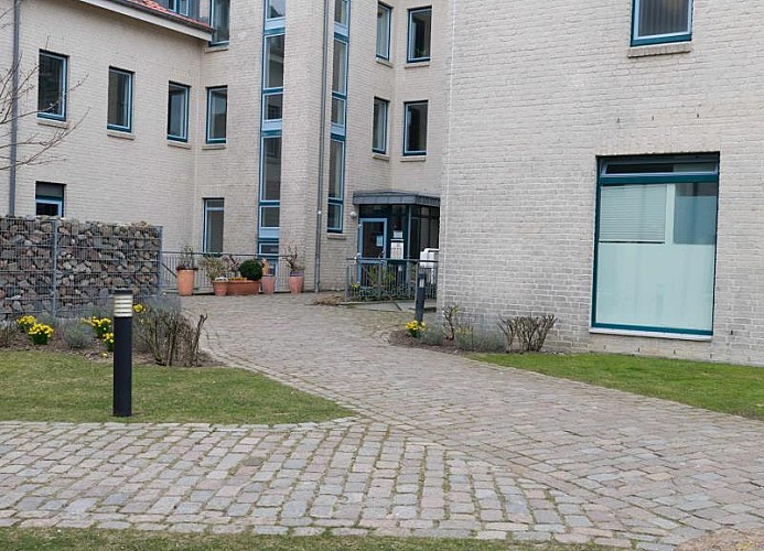 Eingang zum Ferienhaus der Strandburg von Fehmarn