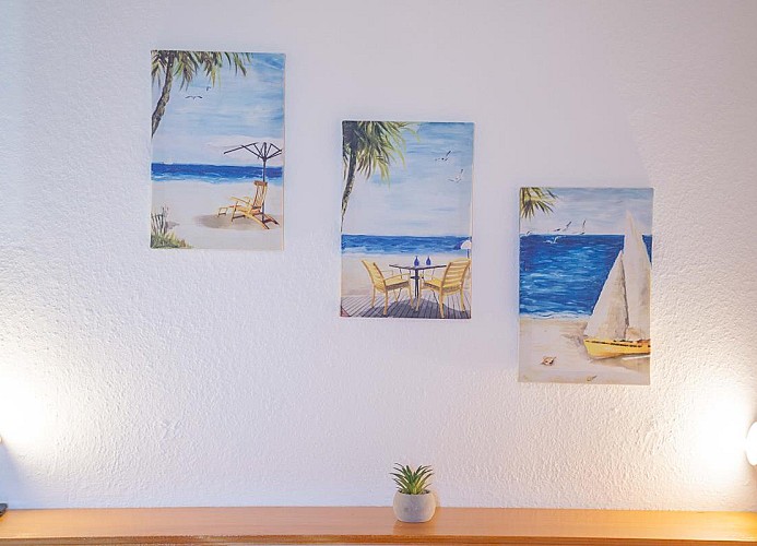 Strandbilder als Deko in der Inselblume 11