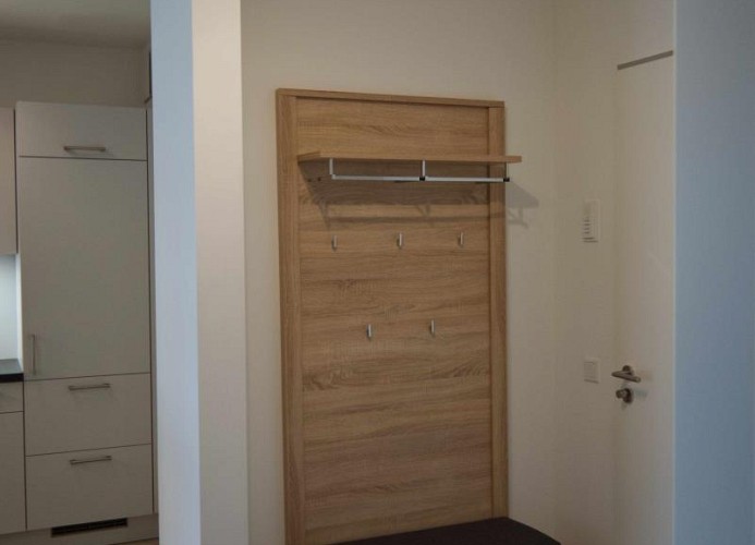 Flur mit Garderobe in der Ferienwohnung auf Fehmarn beim Niendorfer Platz