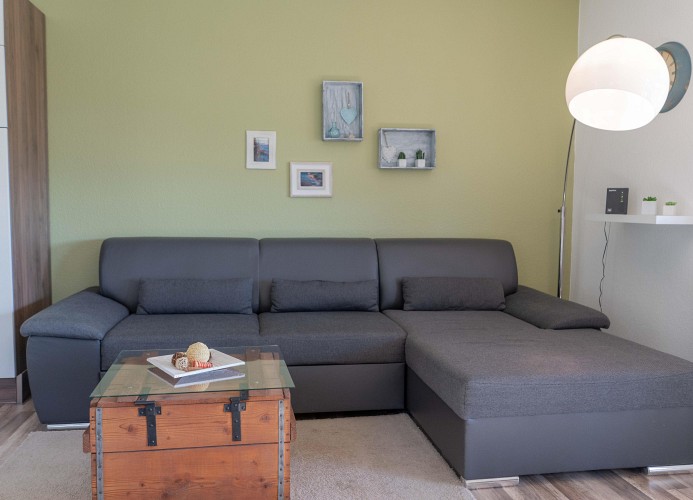 Couch in der Ferienwohnung für 3 Personen auf Fehmarn