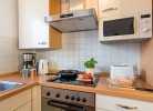 Küche in der Ferienwohnung auf Fehmarn