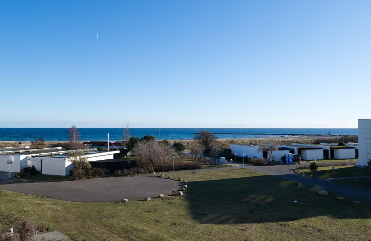 Meerblick vom Balkon der Ferienwohnung direkt am Südstrand auf Fehmarn