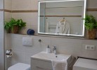 Badezimmer in der Ferienwohnung auf Fehmarn am Südstrand