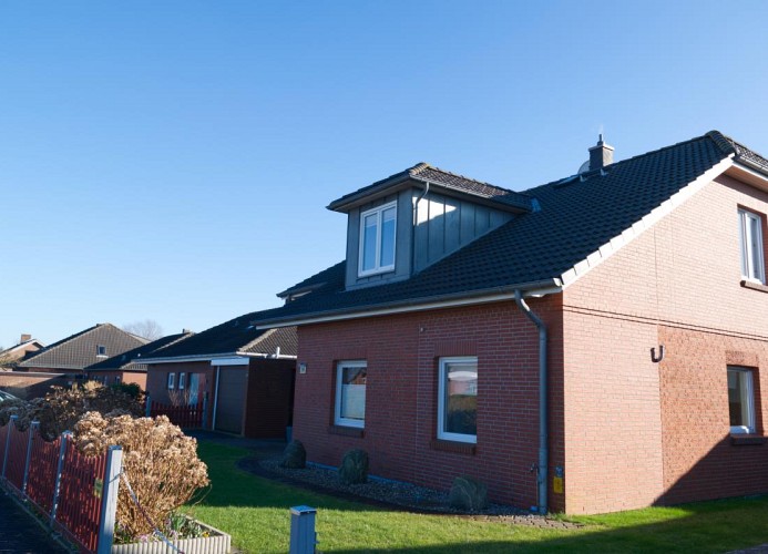 Anderer Blickwinkel auf das Ferienhaus mit Hund in Landkirchen auf Fehmarn