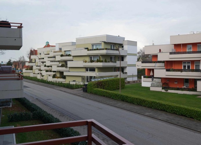 Anderer Blickwinkel vom Balkon der Ferienwohnung auf Fehmarn