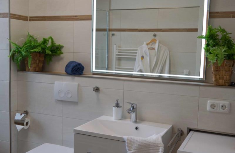 Badezimmer in der Ferienwohnung auf Fehmarn am Südstrand