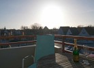 Aussicht vom Balkon der Ferienwohnung auf Burg auf Fehmarn