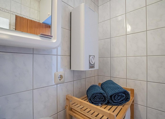 Detailansicht des Badezimmers in der Ferienunterkunft