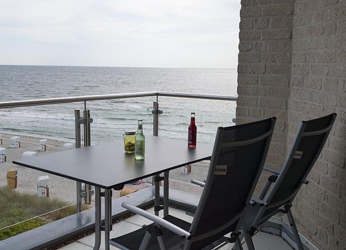 Balkonmöbel in der Ferienwohnung Inselblume 03 auf Fehmarn