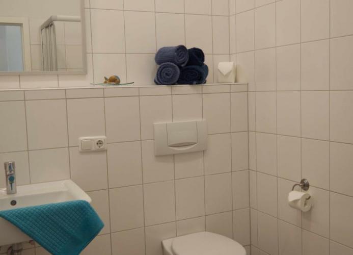 Bad in der Ferienwohnung für 4 Personen am Südstrand von Fehmarn