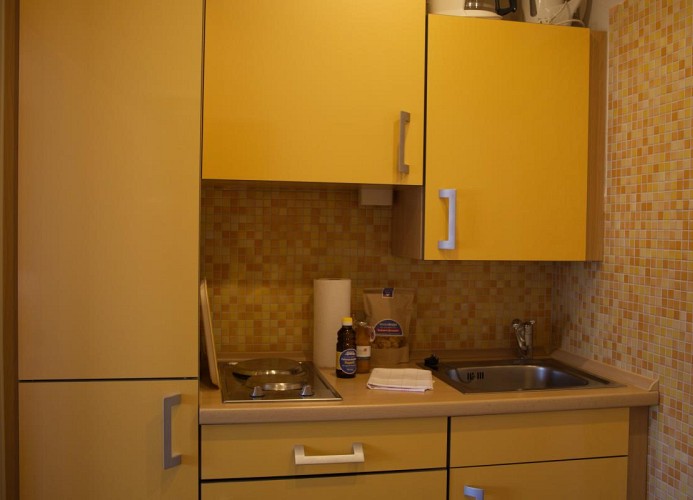 Küche in der Ferienwohnung für 2 Personen auf Fehmarn