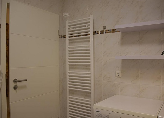 Trockner mit Handtuchheizung in der Ferienwohnung auf Fehmarn