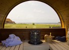 Ausblick aus der Sauna auf das Meer in der Inselblume 82
