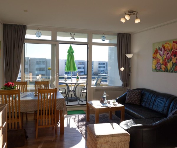 Wohnzimmer der Ferienwohnung Inselblume 74 auf Fehmarn