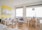 Wohn- Schlafzimmer der Ferienwohnung am Yachthafen in Burgtiefe auf Fehmarn