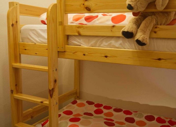 Etagenbett in der Ferienwohnung auf Fehmarn