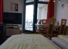 Blick aufs Meer vom Schrankbett in der Ferienwohnung Inselblume 03 auf Fehmarn