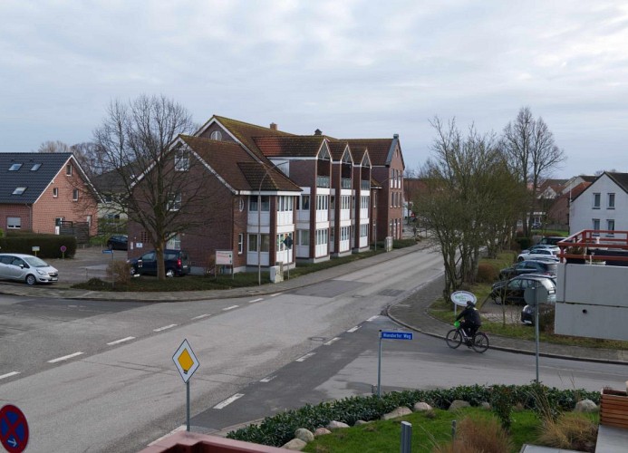 Aussicht vom Balkon der Ferienwohnung auf Fehmarn