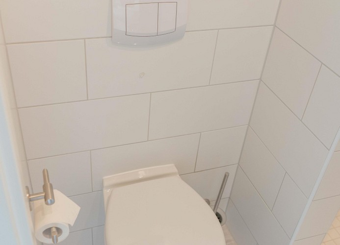 Toilette in der Fewo für 2 Personen auf Fehmarn
