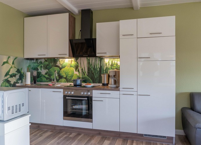 Küche in der Ferienwohnung mit Hund Nahe Burg auf Fehmarn