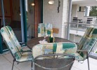 Balkonmöbel auf dem Balkon der Ferienwohnung direkt am Südstrand